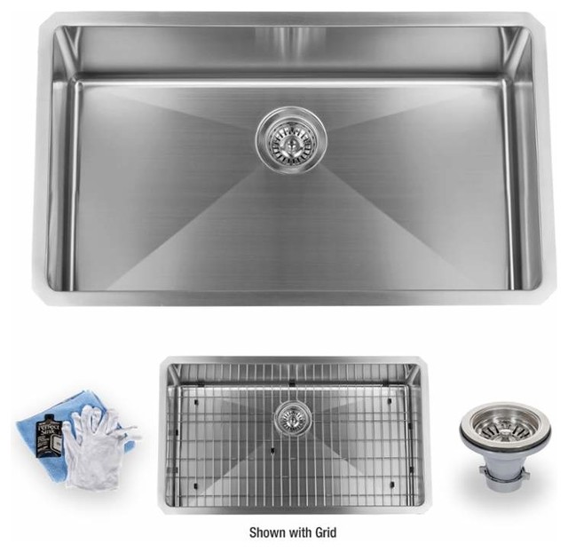 ... Single-Basin Kitchen Sink, Stainless Steel, 30